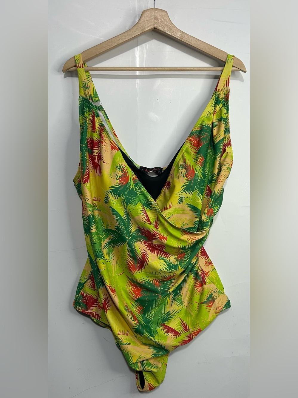 Hanna Nikole Tropical Yellow One Piece Swimsuit 18W